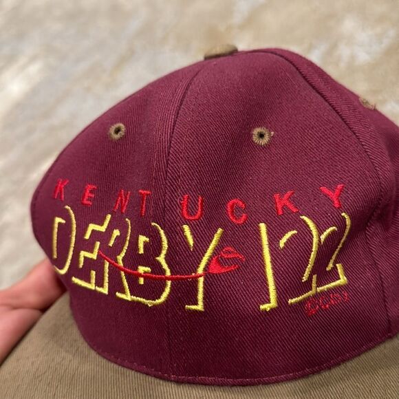 Vintage RARE 1996 Kentucky Derby 122 Red Snapback Baseball Cap Hat - All Pro - Picture 2 of 9